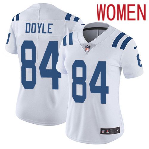 Women Indianapolis Colts #84 Jack Doyle Nike White Vapor Limited NFL Jersey